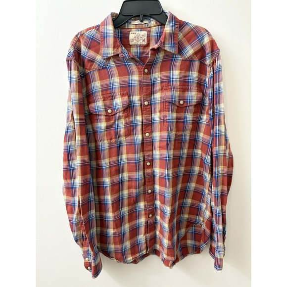 Lucky Brand Tops - Lucky Brand Snap Button Up Women's Med Western Classic Fit Red Plaid w/ Pockets